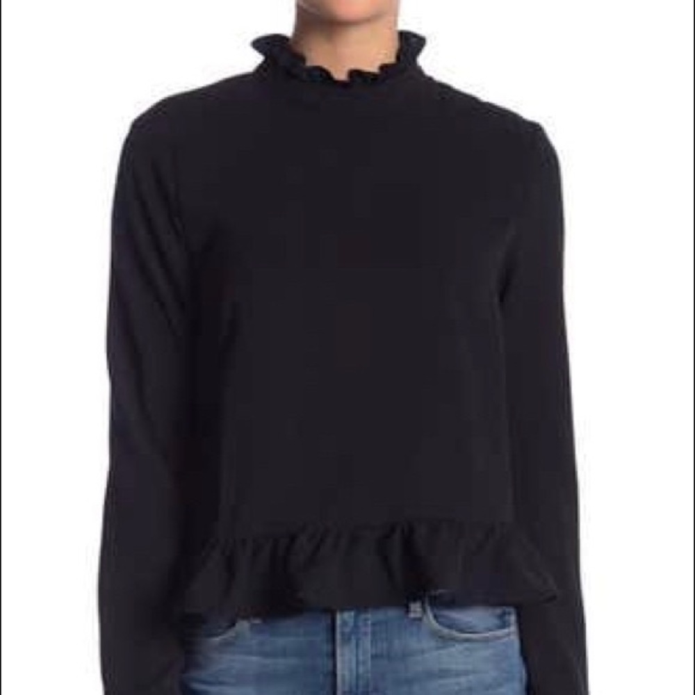 Code x Mode Ruffle High Neck and Hem Blouse